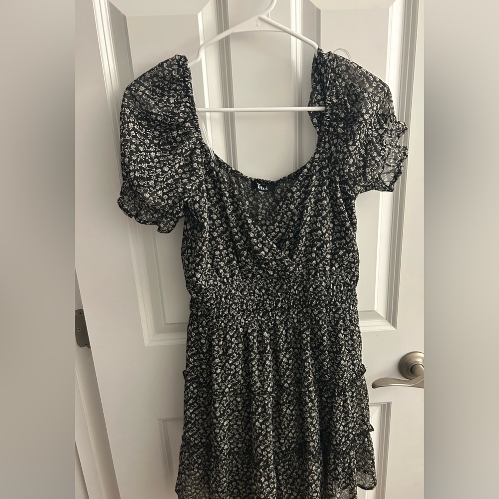 Floral Black Dress
